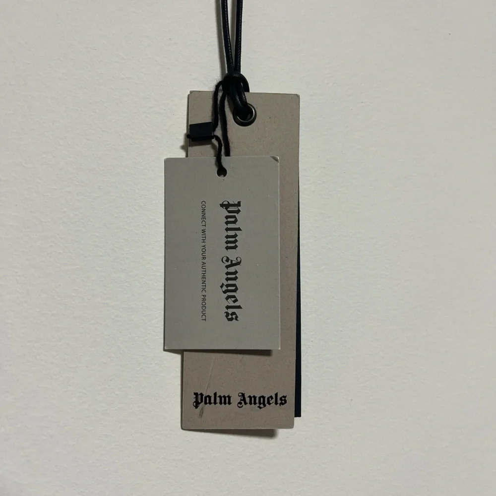 Palm Angels Black Hoodie with White Drawstrings - Picture 6 of 8